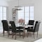 Flash Furniture 18.5 W, 27.5 L, 39.75 H 6-BT-P-BK-LEA-GG - alternate 1